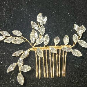 Elegant Gold and Silver Hair Comb